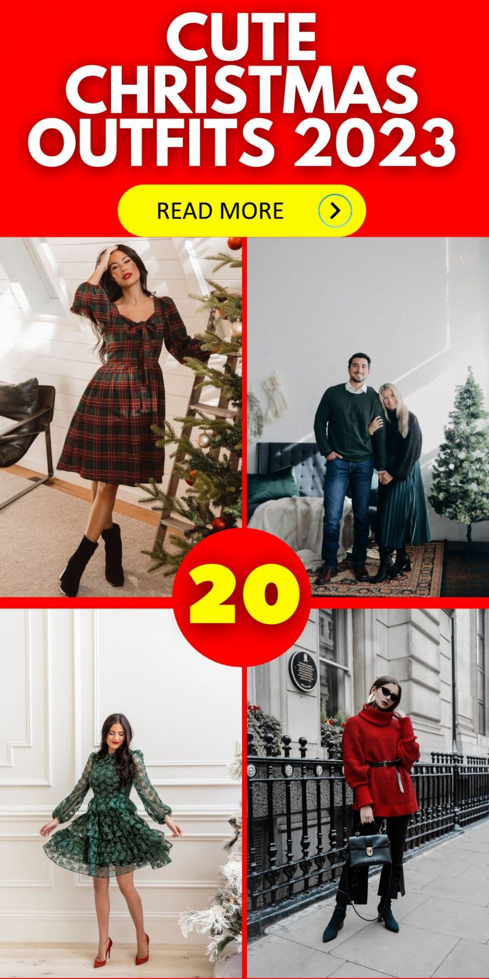 Cute Christmas Outfits 2023: Women’s Trendy & Casual Wardrobe 20 Ideas