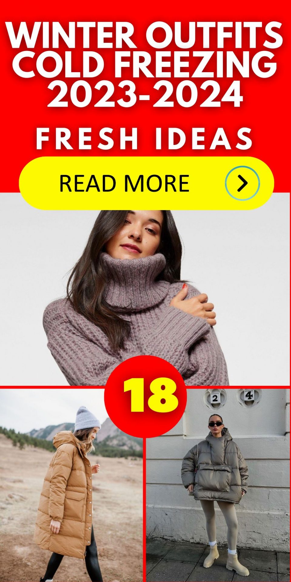 Winter Outfits Cold Freezing 2023-2024 18 Ideas