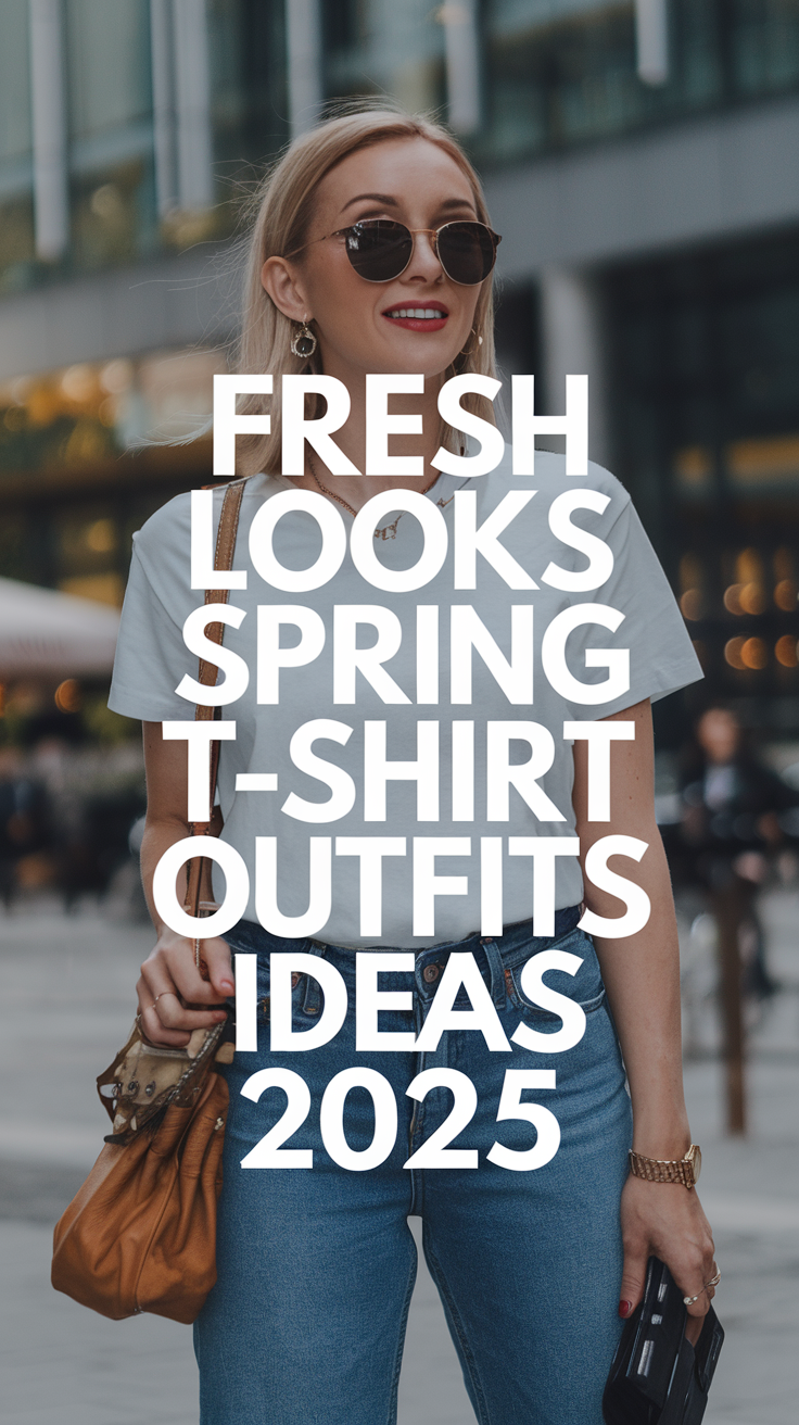 Fresh Looks: 22 Spring T-Shirt Outfit Ideas for 2025