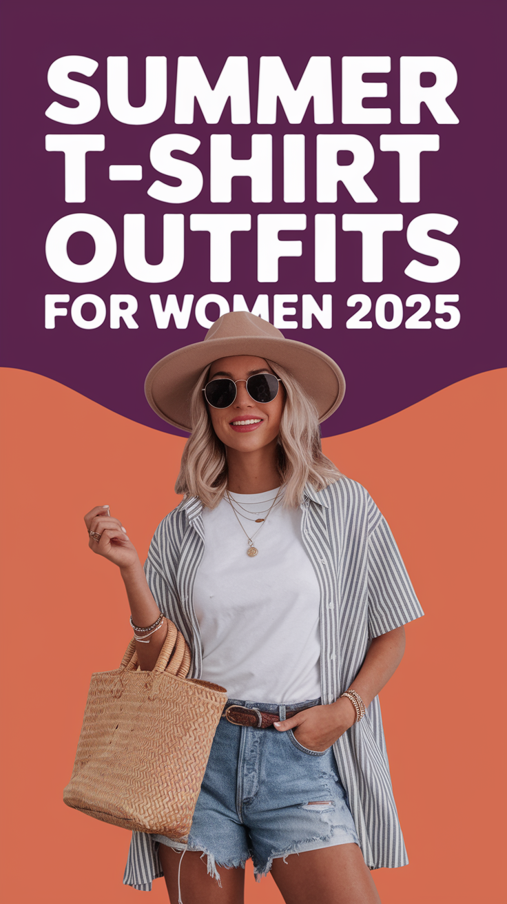 Summer T-Shirt Outfits for Women 21 Ideas 2025: Style That Breathes, Moves, and Speaks